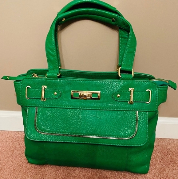 Olivia +Joy BNWOT Faux Leather Green Handbag - Picture 2 of 5